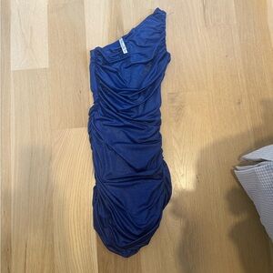 Elegant Blue Lucy in the Sky Ruched Dress